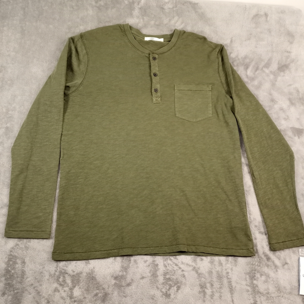UGG Men's Long Sleeve Henley in Olive Size Large NWT